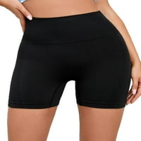 Ženski Activewewer Sports Hotsas High Stretch čvrste kratke hlače Black L