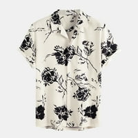 Havajske majice za muškarce Stansko modno otisnuto ovratnik rukava kratka majica ruže majice