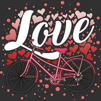 Bicikl Ljubav Velentines Day Poklon za njega Njeni ljubitelji biciklističkog ljubičasta dječaka Drveni