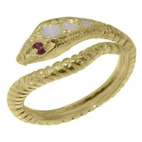Britanci napravili 18k žuti zlatni prirodni prsten i rubin ženski prsten - veličine opcija - veličine