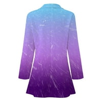Dvostruka jakna Ženska ležerna elegantna bljeskalica s dugim rukavima Plus size Solid Color Rad prevelizirani
