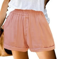 Zodggu Womens Pink Bermuda kratke hlače Ljetne modne ženske kratke hlače Ljeto Ležerne prilike prozračne