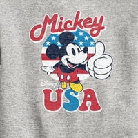 Disney - Americana - Mickey Mouse USA zastava - Majica i omladinska Crewneck Fleece Dukseri