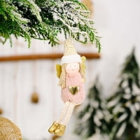 Vatrena prodaja Božićni ukras sjedeći držanje Viseće noge Anđeoski lutka Privjesak božićno drvce Little