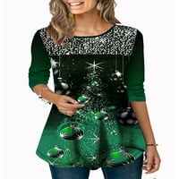 Pad pulover dugih rukava za žene Ležerne prilike labave tuničke vrhove bluza Ladies Holiday Party majice