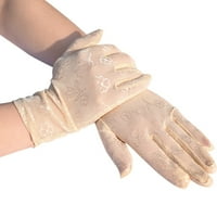 Rukavice Gym Žene Čipke Topli rukavice Sheer ženske rukavice Khaki