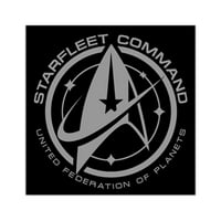 Cafepress - Grey Starfleet Command naljepnica - Square naljepnica 3 3