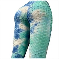 Baccooc Yoga hlače hlače dizanje princing fitness ženski visoki trkački struk joga vježba yoga hlače hlače za žene plavo