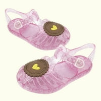 GODINE Ljetne sandale za djevojčice Toddler cipele za bebe djevojke slatke voće Jelly Boje šuplje nestale mekane jedino-potplata rimske sandale ružičaste