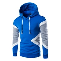 Duksevi za muškarce Moda i zimska šivanja na otvorenom sportove s kapuljačom s kapuljačom Top Blue XL