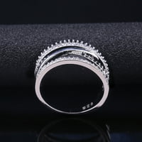 Bacc dodaci Srebrni svileni konop Knot Love Par Rep prsten Personalizirani dijamantni nakit zvoni crni