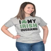 St Patricks Volim svog irskog supruga ženska grafička majica majica ties brisco marke 3x