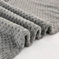 Hernalise Sofa kauč Flannel pokrivači - mekana topla plairana posteljina od ruka Velike mrežne flanelne