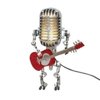 Kayannuo Božićni ukrasi Božićna čišćenje Vintage mikrofon Robot Stolna svjetiljka Početna Dekoracija