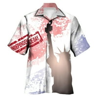 Muška majica Casual Short rukav Proljeće Ljeto Turnes Neck 3D tiskane modne bluze Thirts majice za muškarce