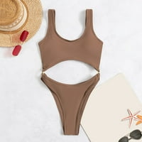 Ženski sijamski kupaći kostimi čiste boje uska temperamentna plaža Bikini