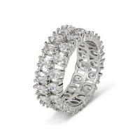 Dnevni pokloni Fledorashia Mother Day Rings Diamond Double Full Diamond Ring ženska vruća prodaja nakita crvenog prstena