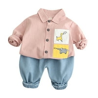 Durtebeua Baby Boy Outfits Daisy Duks dugih rukava Top i duge hlače postavljaju toddler Sweatsuits 6- mjeseci