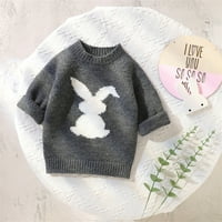 Rovga jesen zima toplo odijelo djevojačka dječaka slatka dugi rukav pleteni zečji uzorak uzorak pulover