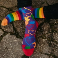 FVWitlyh ženske čarape za čarape za ispis za žene djevojke točkice prugasti ispis šareni uzorak Novost radne čarape na otvorenom b07hgvtm64