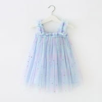 Edvintorg 6 meseci-5years haljina Kids Girl Clearians Toddler Kids Baby Girls Cute Ljetna mreža Sequin Star Rainbow Ovjere odijevanja haljina suknja
