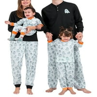 Porodica Huakaishijie Podudaranje Halloween Pajamas Postavite odmor Ghost Sleep odjeća PJS set za parove