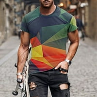 Muška majica Slim Fit Summer TOP 3D ispisana bluza Casual Crewneck Pulover TOP ELEGANT CUTE SHOWLEVE