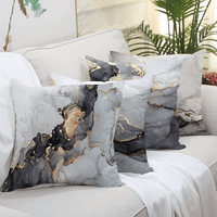 Wekity mramorna tekstura crna i zlatna srebrna dekorativna jastuk navlake luksuz apstraktne umjetničke