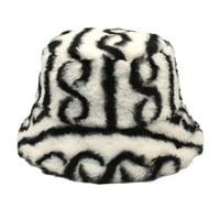 Veki Dame Striped Wins Warm Fisherman Hat Muns Trendy Imitacija zečje ribarsko šešir na otvorenom sunce