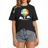 Topli zrak balon crtane trendi ženska grafička majica - udobna fit