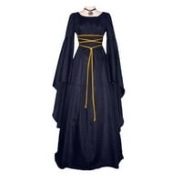 Haljine gotičke haljine haljine renesansne haljine za žene vintage čipka up haljina mornarsko-a xx-velika