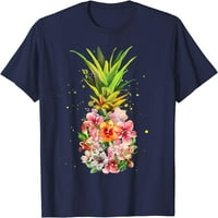 Drvo ananas cvijeće Žene Aloha Havaji Vintage Havajska cvjetna majica