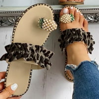 Ženske sandale Ravne papuče velike veličine PilenaSine Leopard plaže papuče cipele