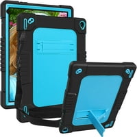 Doenoil za iPad 10. generaciju 10,9 Hybrid CASE CASET CASE Ugrađeni ugrađeni ramena Kickstand Čvrsta zaštitna naslovnica Djeca Fliflingly za novi Apple iPad izdanje - crna + plava