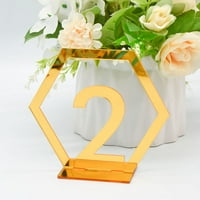 Trodimenzionalni zlatni i srebrni akrilni vjenčani digitalni tablici brojevi tablice tablica sjedala