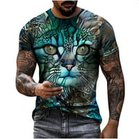 Ayolanni Muška unise dnevna majica 3D Print Graphic Prints Konjski print Kratki rukav na vrhu Ležerne bluza