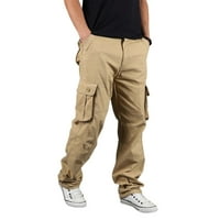 Čovječe s hip-hop stilom ravne hlače prozračne pamučne pamučne hlače sa šest džepa za putovanje u kupovinu