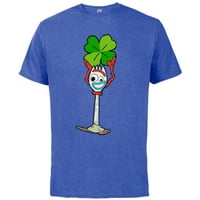 Priča o igračkama Forky Lucky Shamrock Day St. Patrick - pamučna majica kratkih rukava za odrasle - prilagođeno-kraljevsko heather