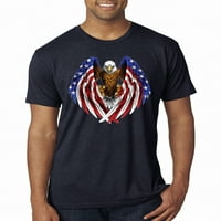 Orao američki krila zastava USA Pride Americana American Pride Mens Premium Tri Blend Majica, Vintage