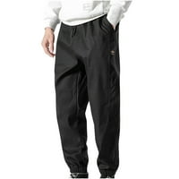 Muške hlače Muške modne klasične Twill Relapoženi fit radne nose borbene sigurnosne teretne hlače Black