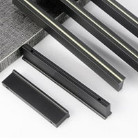 Minimalistička ormar u obliku duljine aluminijske legure Crna dugačak namještaj ručice vuče gumbe za ladice