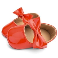 DMQupv Toddler Boy cipele kožna baby luk Firstwalk Girls Toddler Kuka i petlje Dječje cipele Glittery Cipele Cipele Crveno 3