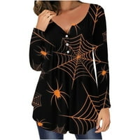 Žene Halloween vrhovi slika grafička majica Halloween lobanja Grafička majica skeleton ručna grafička