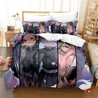 Novi anime komfor krevet set twin pune kraljevske kraljevske veličine manga znakovi demonske posteljine posteljina pokriva set sa jastukom