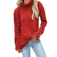 Hoodie i dukseci postavljeni ženski labavi dugi rukav džemper casual o vrat pulover u nevolji s džemper