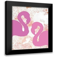 Kimberly, Allen Crni moderni uokvireni muzej umjetnički print pod nazivom - Flamingo ljubav 2