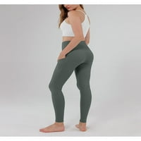 Ženske joge visokog struka sa džepovima, gumenim upravljanjem ne vidi kroz vježbanje atletske hlače,