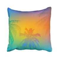 Šareni Goa Tropsko zalazak sunca sunca na palminoj plaži Zeleni retro ljeto Tree Sažetak jastuk jastuk