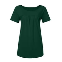 LastESso Womens Bluza Solid Color Tops Crewneck kratki rukav majice Torbestske košulje Summer Leisure