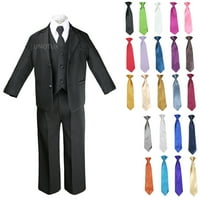 Dječji djeci Djeca Formalno vjenčanje Tuxedo odijela prsluci Extra necktie S-7